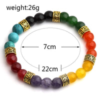 Malachite Lava Stone Chakra Bracelets For Women