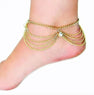 Multilayer Chain Tassel Crystal Anklet