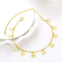 Hollow Flower Charm Anklet Bracelet Woman