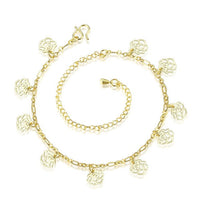 Hollow Flower Charm Anklet Bracelet Woman