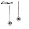 Handmade Glass Black Flower Earrings for Women