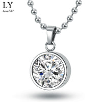 Stainless Steel Round Pendant & Necklace For Women