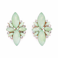 Elegant Opal Stone Stud Women Earrings