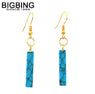 Rectangle Stone Dangle Earring for Women