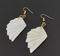 White Shell Wing Dangle Earring for Women