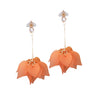 Colourful Chiffon Leaves Earrings for Women