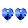 Classic Heart Stud Crystal Earrings for Women