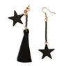 Vintage Asymmetry Pentagram Tassel Drop Earrings STAR Beautiful Women Jewelry Earrings Set For Gifts Accessory