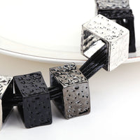 Black Geometric Metal Mix Color Rope Chain Necklace