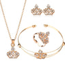 High Quality Jewelry Set For Women Elegant Gold Color Necklace Earrings Bracelet Ring Jewelry