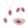Austrian Crystal Bridal Necklace Earrings Ring Women Jewelry Sets