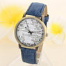 Unisex Women Men Casual Sports Denim Fabric Wrist Watches