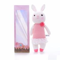 Pink Summer Lace Skirt  Stuffed Girls Stuffed Bunny Toy - sparklingselections