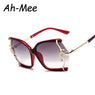 Metal Flowers Vintage Butterfly Half frame Sunglasses