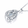 Topaz Necklace Pendant For Women with Dancing Stone