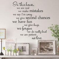 The Letters In This House Living Room Background Wall Stickers - sparklingselections