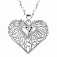 Silver Heart Pendant Necklace Jewelry - sparklingselections