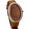 Crystal Women Coffee Dress Watch