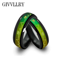 Fashion Titanium Black Temperature Emotion Ring - sparklingselections