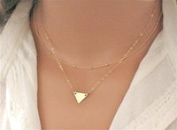 Zinc Alloy Chain Long Triangle Casual Necklace Pendants For Woman - sparklingselections