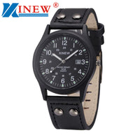 Classic Men's Waterproof Leather Strap Watch for Men