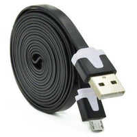 Micro USB Data Flat 1M Sync Power Charger Cable - sparklingselections