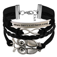 Owl PU Leather Multilayer Weaves Bracelets - sparklingselections