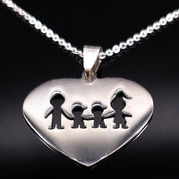 Stainless Steel Love Heart Necklaces for Women