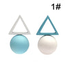 Women Ball Triangle Candy Color Stylish Earrings