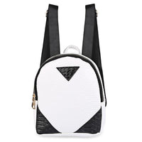 new Black Patchwork Leather Backpack - sparklingselections