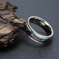 Vintage 8mm Men Genuine Deer Titanium Ring - sparklingselections