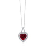 Heart Ruby Pendant Necklace For Women