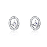 White Silver Stud Earrings for Women - sparklingselections