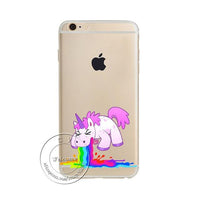 new Cute Rainbow Unicorn Clear Soft Silicone Cover for iphone 5, 5s - sparklingselections