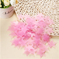 3D stars glow in the dark Luminous on Wall Stickers for Kids Room 100 pcs.