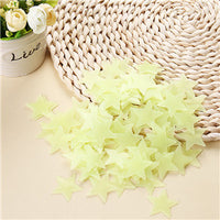 3D stars glow in the dark Luminous on Wall Stickers for Kids Room 100 pcs.