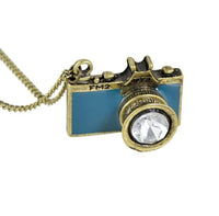 New Stylish Colorful Enamel Camera Pendant Necklace - sparklingselections