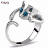 New Fashion Lovely Silver Plated Adjustable Cute Cat Animal Ring