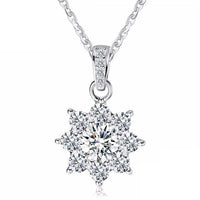 Crystal Snowflake Pendants Necklaces for Women - sparklingselections