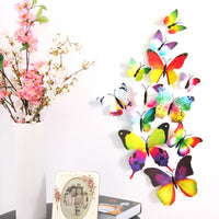 DIY 3D PVC Magnet Butterflies Wall Home Decor Sticker 12PCS