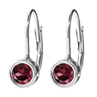 Round Red Rhodolite Garnet Earrings - sparklingselections