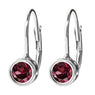 Round Red Rhodolite Garnet Earrings