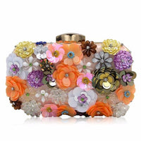 Milisente 2017 New Flower Women Clutches Champagne Beaded Clutch Bag Female Small Party Bags Wedding Purse - sparklingselections