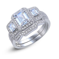 Sterling Silver Wedding  Engagement  Ring For Women - sparklingselections