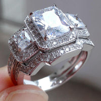 Sterling Silver Wedding  Engagement  Ring For Women - sparklingselections
