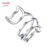 Large Size Circle Spiral Fashion Cute Open Cat Ring