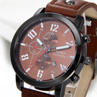 New Men Luxury Army Military Leather Watch - sparklingselections