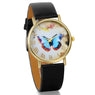 Latest Designing Watches Butterfly Printed Leather Strap Women Fashion New Watch
