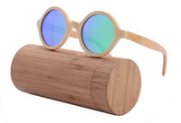 New Wood Bamboo Mirror Coating Sun Glasses For Unisex Polaroid UV400 protection Fashionable Eyewear Glasses - sparklingselections