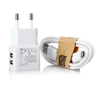 White Two in One Dual USB Outputs Power Adapter With USB